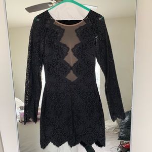 For Love and Lemons Black Lace Dress